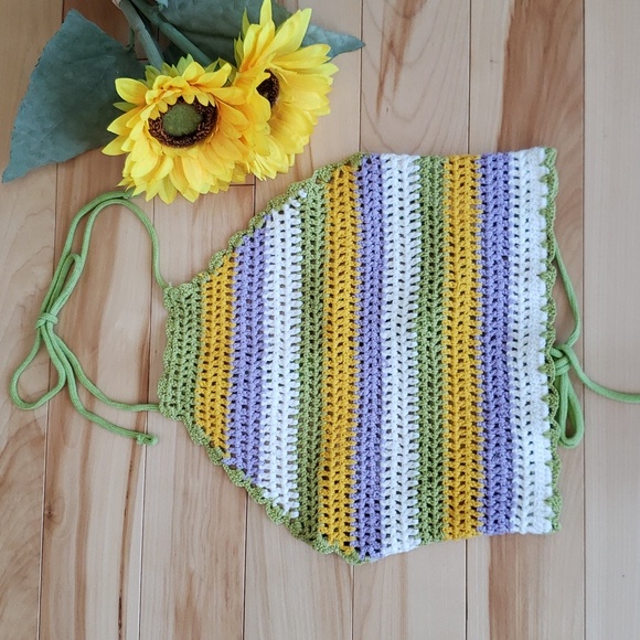 ZARA Crochet halter crop top - Picture 2 of 9